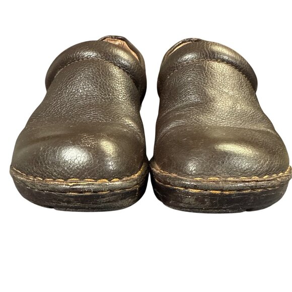 Born Womens Leather Slip-On Clogs 8.5M Brown Comfortable Shoes EU 40 Nurse - Picture 10 of 10